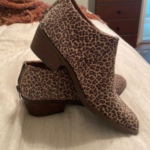 Cheetah print able booties